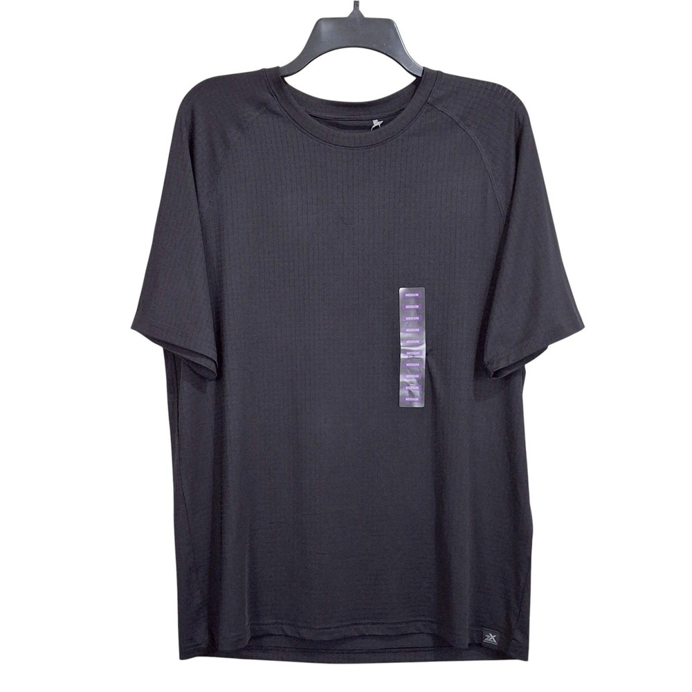 ZeroXposur Top Medium Black T-Shirt‎ Short Sleeve Stretch UPF 30+ Activewear